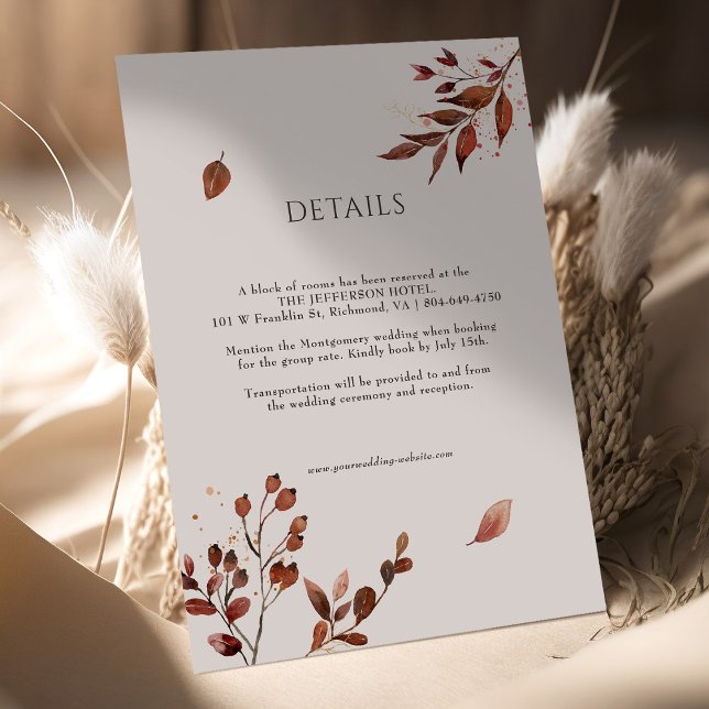 'Falling in Love' Wedding Details Enclosure Cards (Creator Uploaded)