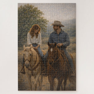 Falling in Stride   Western Horse Art   Puzzle