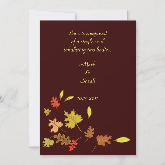 Falling Leaves 2 Invitation (Front)