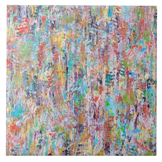 Falling Leaves 6 x 6 Ceramic Tile (Front)