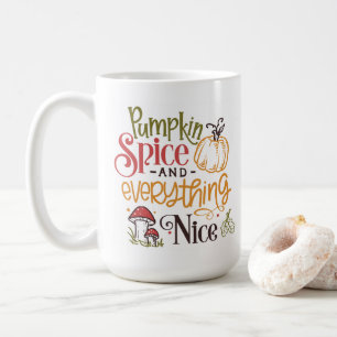 Falling Leaves and Whimsical Pumpkins Coffee Mug