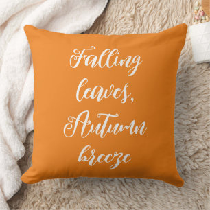 Falling Leaves Autumn Breeze Throw Pillow