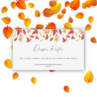 Falling leaves autumn gender neutral diaper raffle