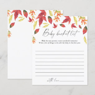 Falling leaves - Baby bucket list game