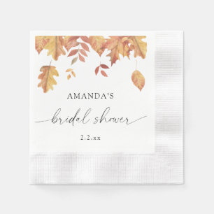 Falling leaves bridal shower napkin