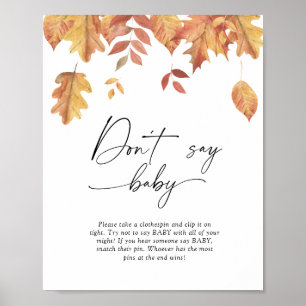Falling leaves - Don't say baby Poster