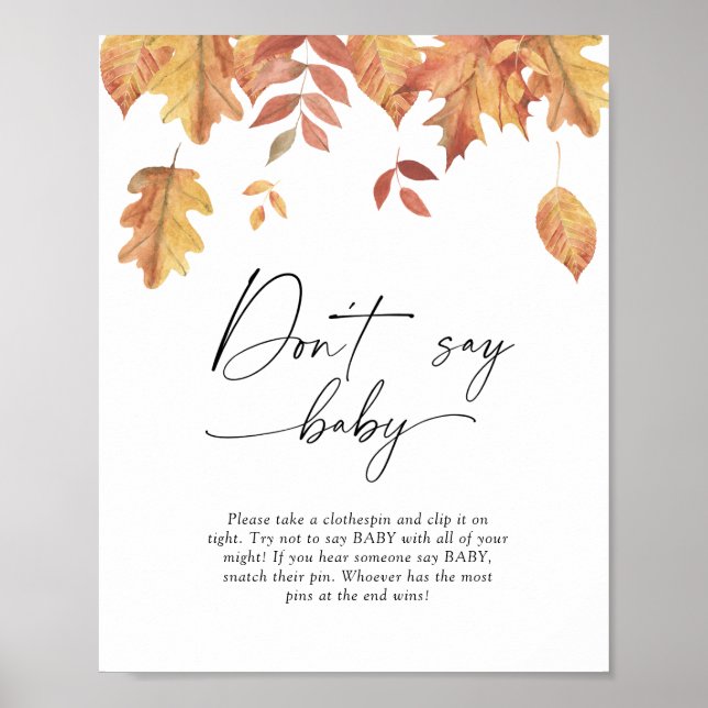 Falling leaves - Don't say baby Poster (Front)