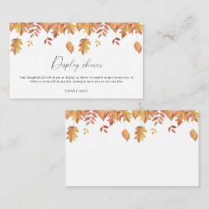 Falling leaves elegant - display shower enclosure card