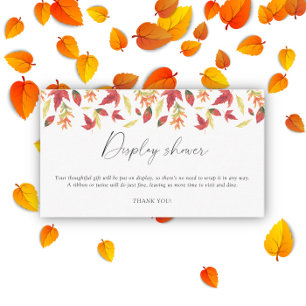 Falling leaves elegant - display shower enclosure card