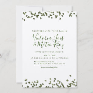 Falling Leaves Fall Autumn Rustic Wedding  Invitation