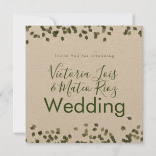 Falling Leaves Fall Thank You Rustic Wedding