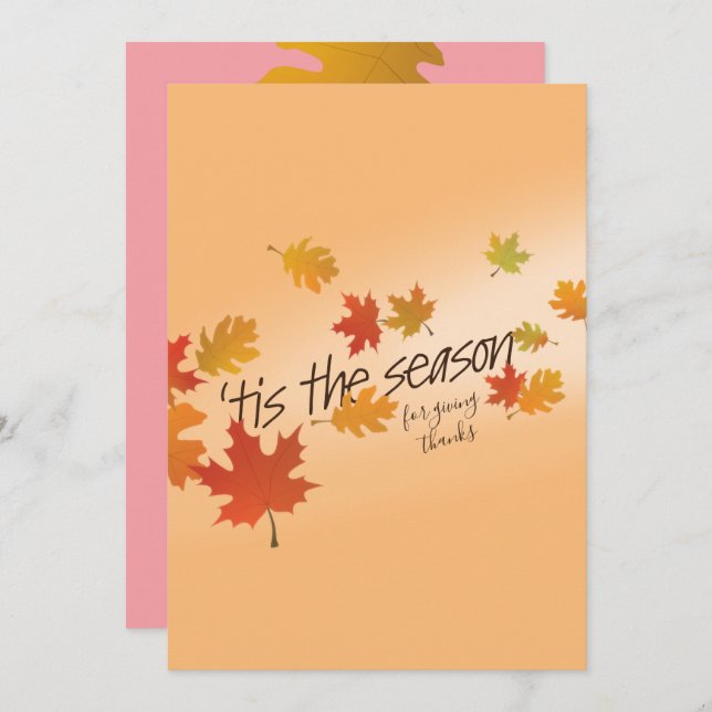 Falling Leaves Greeting Card (Front/Back)
