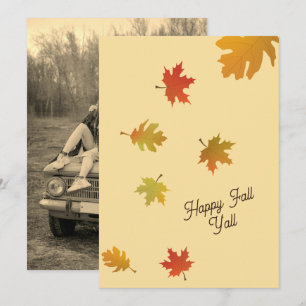 Falling Leaves Greeting Card