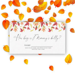Falling leaves - How big is mummy's belly game Enclosure Card