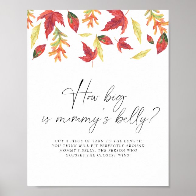 Falling leaves - how big is mummy's belly game  poster (Front)
