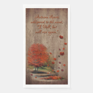 Falling Leaves Landscape Napkin