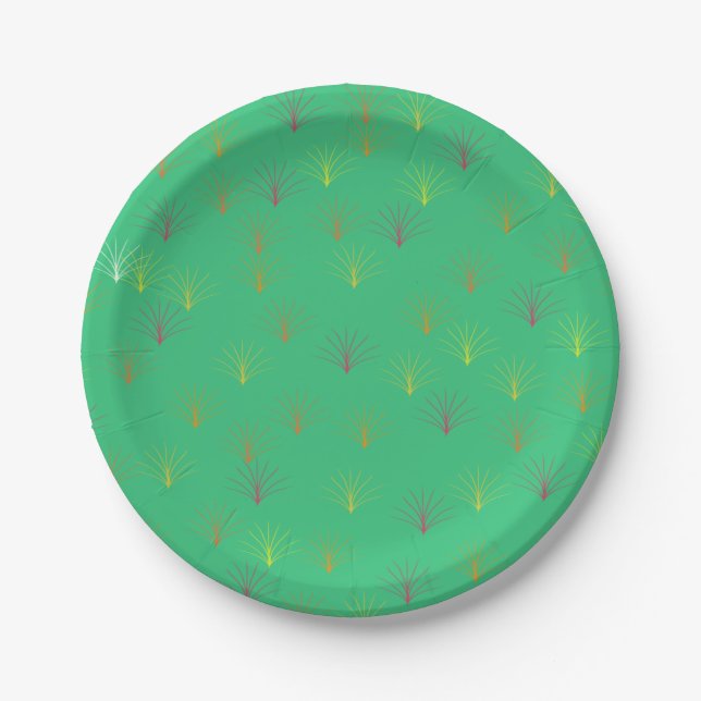 Falling Leaves of Autumn Paper Plate (Front)
