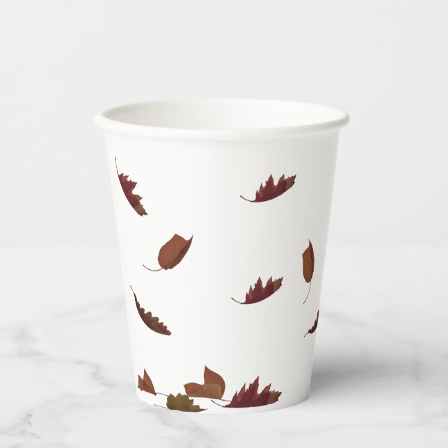 Falling Leaves Paper Cups (Front)