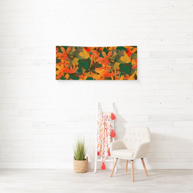 Falling Leaves Pattern for Autumn Banner (Insitu)