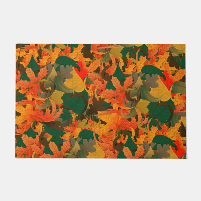 Falling Leaves Pattern for Autumn Doormat (Front)