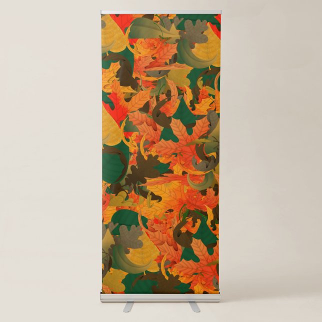 Falling Leaves Pattern for Autumn Retractable Banner (Front)