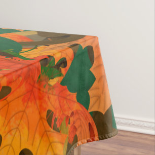 Falling Leaves Pattern for Autumn Tablecloth
