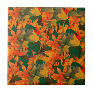 Falling Leaves Pattern for Autumn Tile