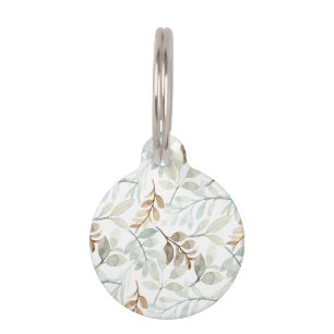 Falling leaves pet tag