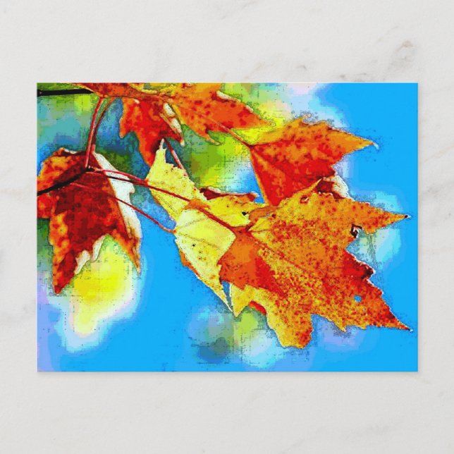 Falling Leaves Postcard (Front)