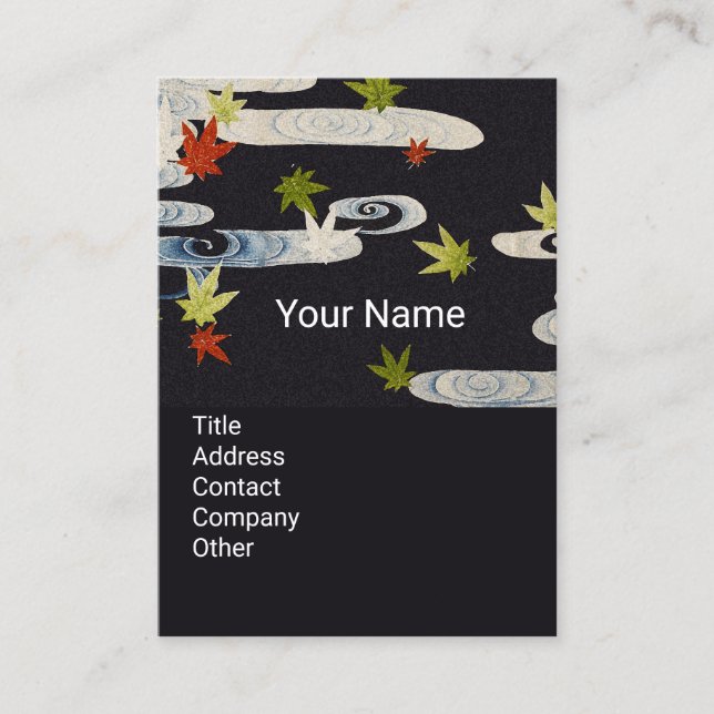 FALLING LEAVES,RUNNING WATER,Beauty Salon Spa Business Card (Front)
