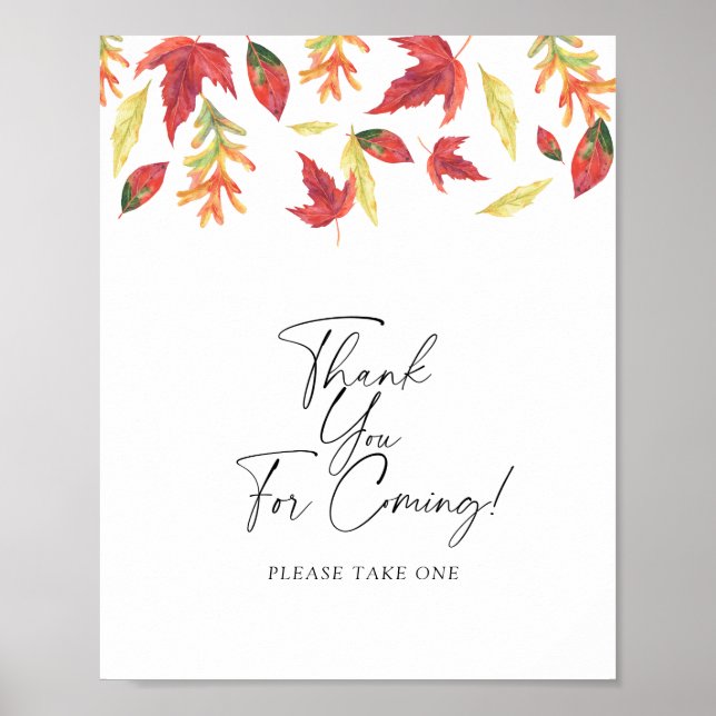 Falling leaves - Thank you for coming Poster (Front)