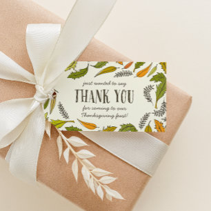 Falling Leaves Thanksgiving Thank You Gift Tags