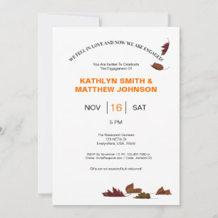 Falling Leaves Wedding/Engagement Invitation