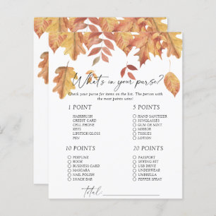 Falling leaves - What's in your purse game