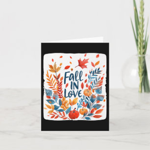 Falling Leaves With Love For Autumn And Couples Pr Card