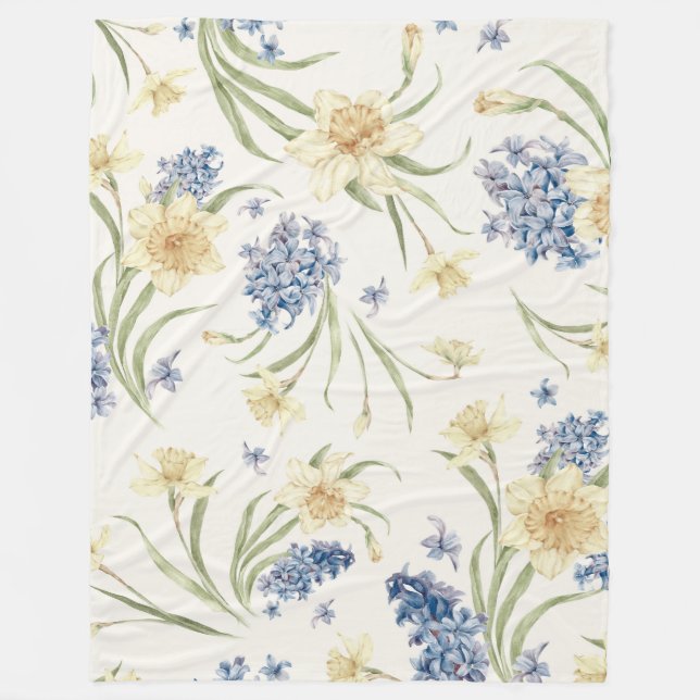 Falling Light Floral I Fleece Blanket-Fall Floral (Front)