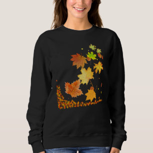 falling maple leaves sweatshirt