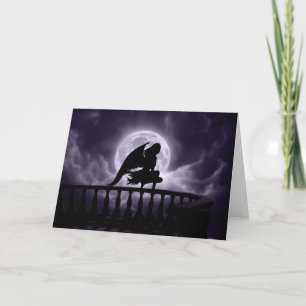 Falling Moon Greeting Card