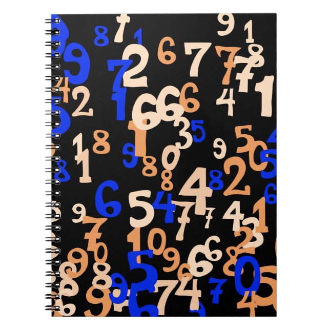 Falling numbers abstract background. Abstract back Notebook (Front)