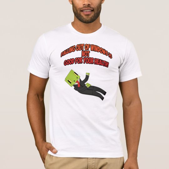 Falling out windows t-shirt GamingGeckos