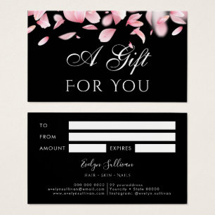 Falling petals gift card