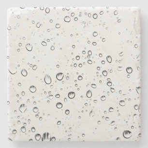 Falling Raindrops Stone Coaster
