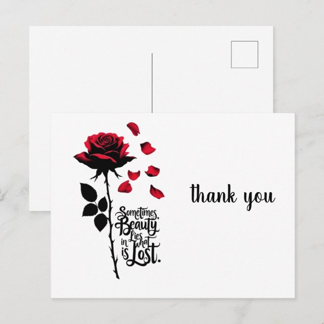 falling rose postcard (Front/Back)