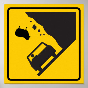 Falling Sheep Zone Highway Sign