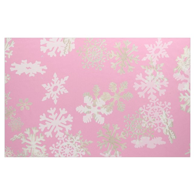 Falling snowflakes pattern on purple background fabric (Fat Quarter)