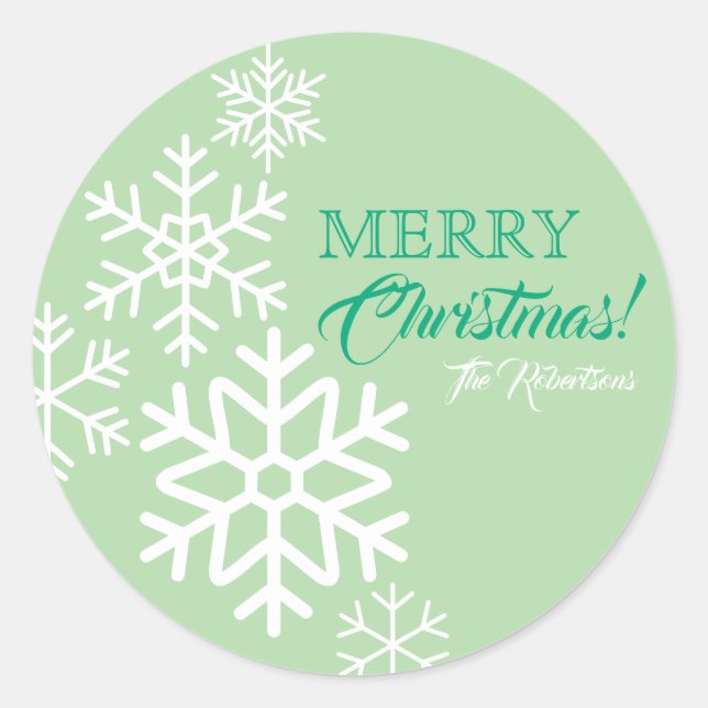 Falling Snowflakes Sticker (Front)