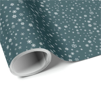 Falling Snowflakes Wrapping Paper