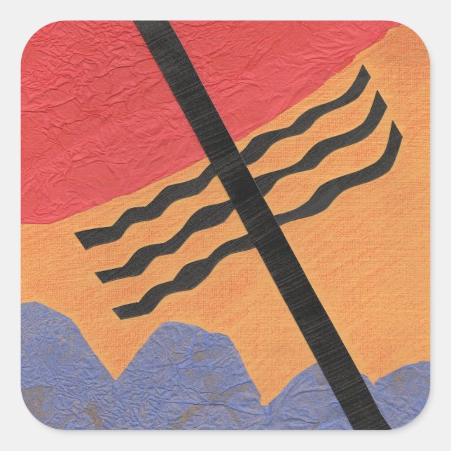 Falling Square Sticker (Front)