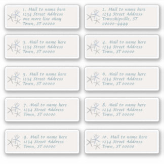 Falling Starfish Individual Mailing Address Labels