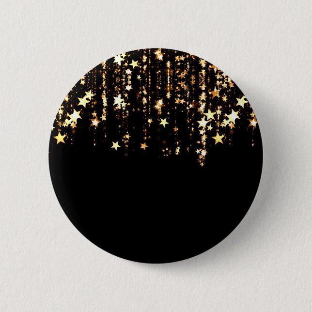 falling stars 6 cm round badge (Front)